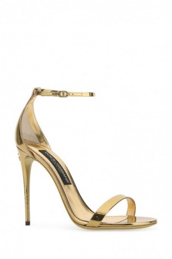 Dolce & Gabbana Skórzane sandały Keira, złote, CR1339AY828 89869
