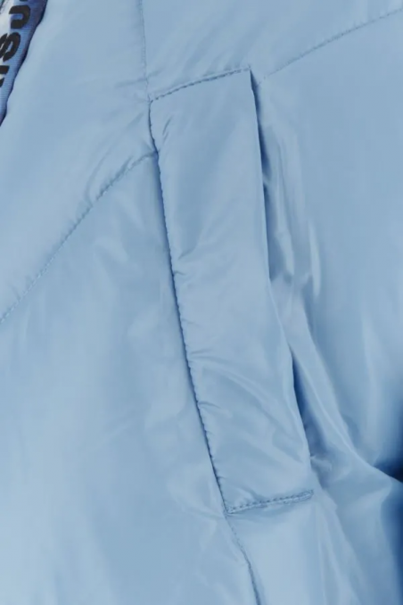 Khrisjoy Pastelowa jasnoniebieska nylonowa kurtka puchowa