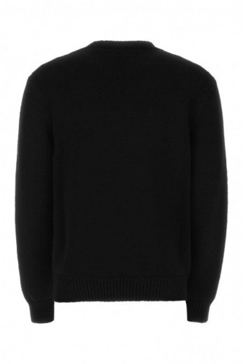 Balmain Wełniany sweter z logo Balmain Paris, BH1KD000KC88 EAB