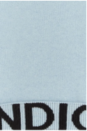 2Fendi Melanżowy jasnoniebieski kardigan z logo