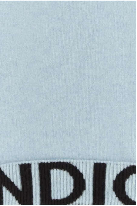 Fendi Melanżowy jasnoniebieski kardigan z logo