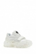 2Off White Białe skórzane sneakersy wsuwane Glove