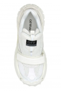 2Off White Białe skórzane sneakersy wsuwane Glove