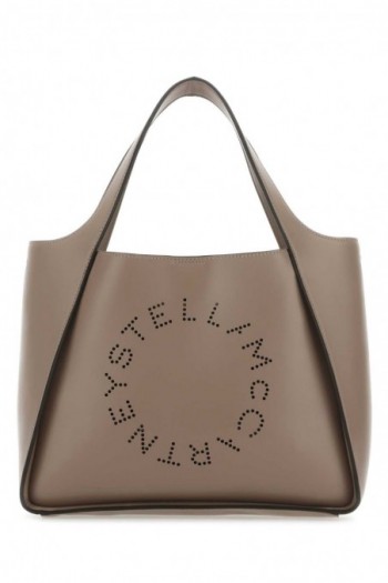 Stella McCartney Szara torebka z logo Stella alter mat