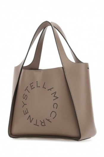 Stella McCartney Szara torebka z logo Stella alter mat