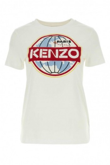 Kenzo Biała koszulka z logo