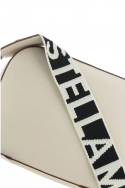2Stella McCartney Mini torba na ramię z logo Stella w kolorze piaskowym