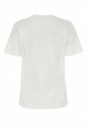 2Burberry Biała bawełniana koszulka z haftem logo