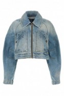 2Palm Angels Krótka jasnoniebieska jeansowa kurtka 25307