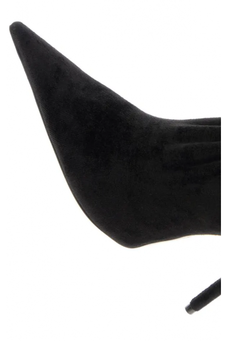 Balenciaga Czarne aksamitne legginsy ze szpilką Knife