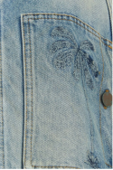 2Palm Angels Krótka jasnoniebieska jeansowa kurtka 25307
