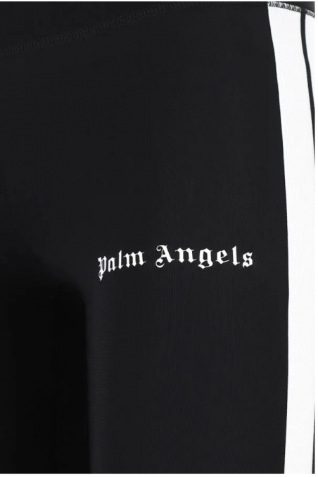 Palm Angels Czarne legginsy z elastycznego nylonu