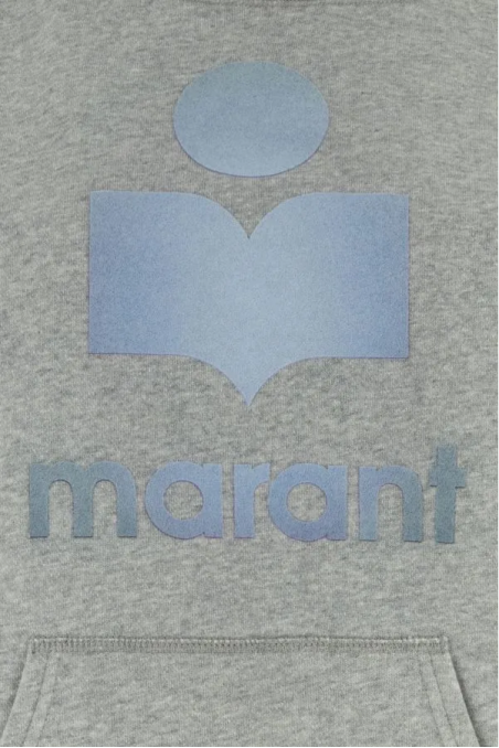 Isabel Marant Etoile Melanżowo-szara bluza Mansel z mieszanki bawełny