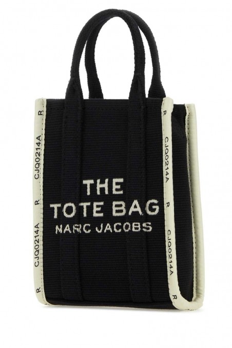Marc Jacobs Czarna mini torebka z płótna The Tote Bag