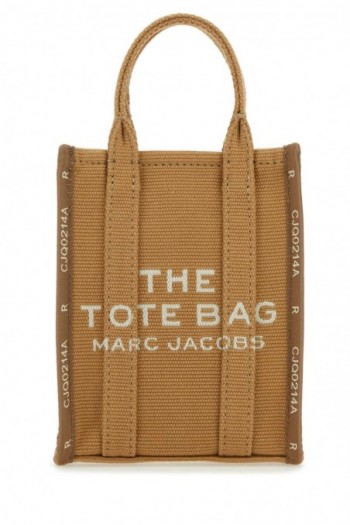 Marc Jacobs Brązowa mini torebka z płótna The Tote Bag