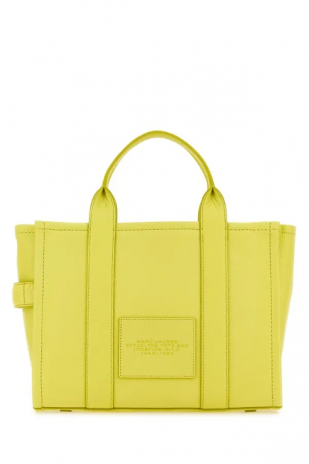 Marc Jacobs Średnia torebka The Tote Bag ze skóry w kolorze fluo-żółtym
