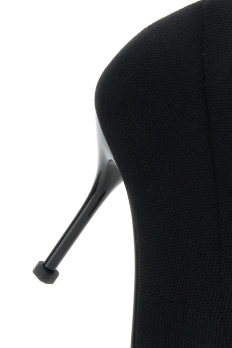 Alexander McQueen Czarne nylonowe botki skarpetkowe ze stretchem