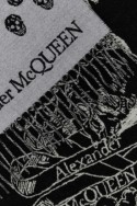 2Alexander McQueen Dwustronny szalik wełniany z czaszkami 25948