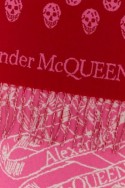2Alexander McQueen Dwustronny szalik wełniany z czaszkami 25949