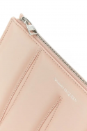 2Alexander McQueen Pastelowa różowa skórzana torba na ramię, kopertówka