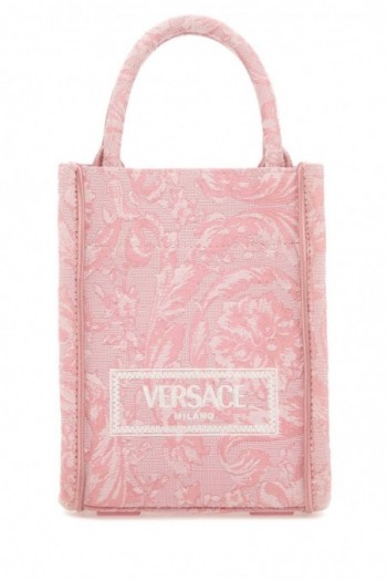 Versace Mini torebka Athena z haftowanej tkaniny