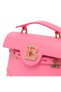 2BALMAIN Różowa torebka z gładkiej skóry "B-BUZZ", DB526LSLX437