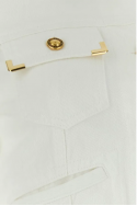 2Palm Angels Biała jeansowa kurtka ze złotymi guzikami