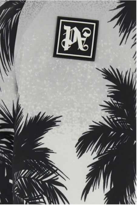 Palm Angels Kurtka narciarska z poliestru z nadrukiem palm