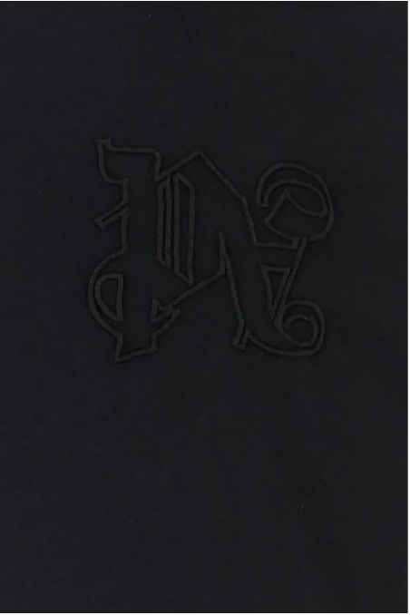 Palm Angels Czarna bawełniana koszulka z logo