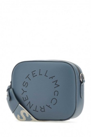 Stella McCartney Mała torba na ramię Cerulean z logo Stella