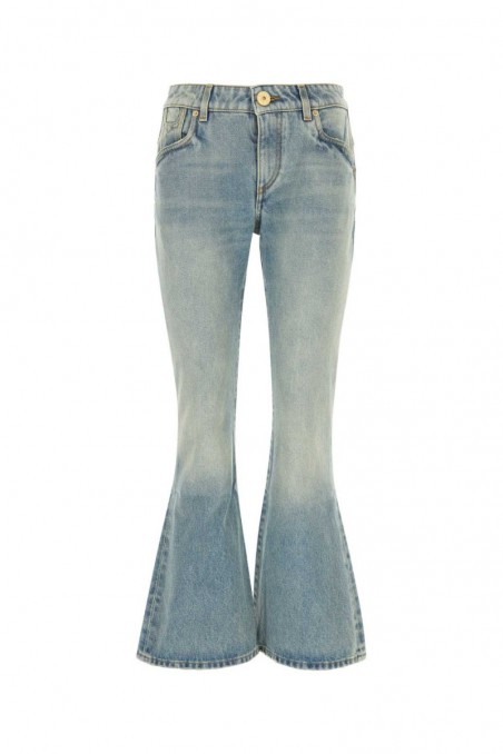 Balmain Rozkloszowane jeansy, spodnie damskie Balmain