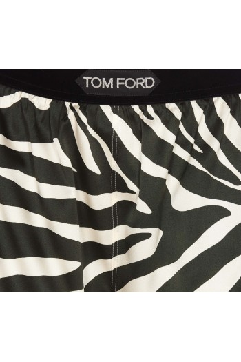 Tom Ford Jedwabne spodenki Zebra