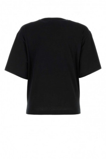 Dolce & Gabbana Czarna koszulka z logo, F8U10TG7H4P N0000