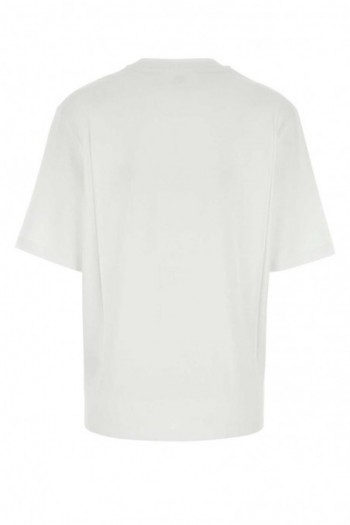Ami Biała bawełniana koszulka z logo