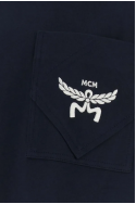 2MCM Granatowa bawełniana koszulka z logo