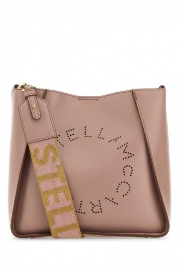 Stella McCartney Różowa matowa torebka listonoszka Stella Logo