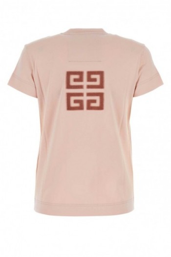 Givenchy Różowa bawełniana koszulka z logo