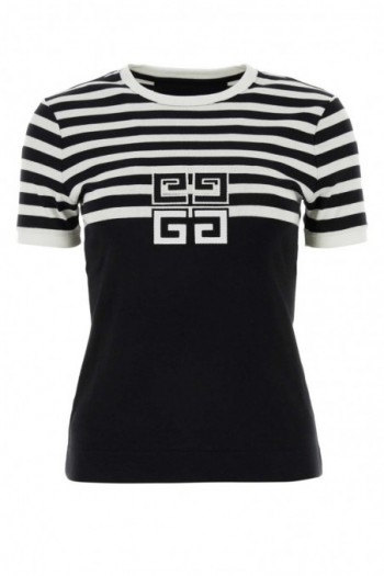 Givenchy Czarno biała koszulka z paskami