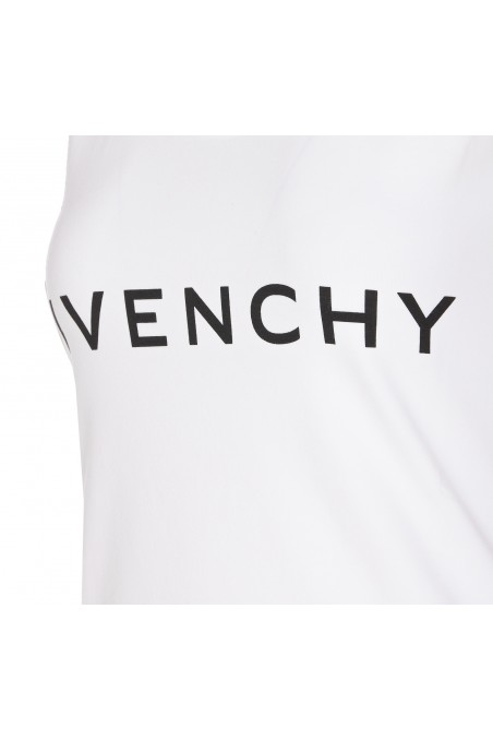 Givenchy Top bez rękawów z logo Givenchy, biały