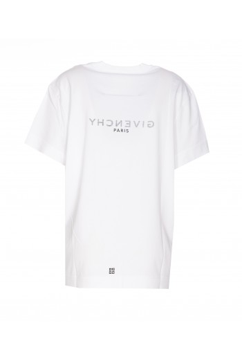 Givenchy Koszulka z odwróconym logo, biała