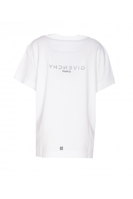 Givenchy Koszulka z odwróconym logo, biała