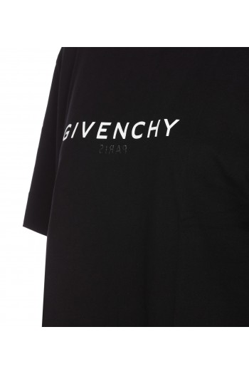 Givenchy Koszulka z odwróconym logo, czarna