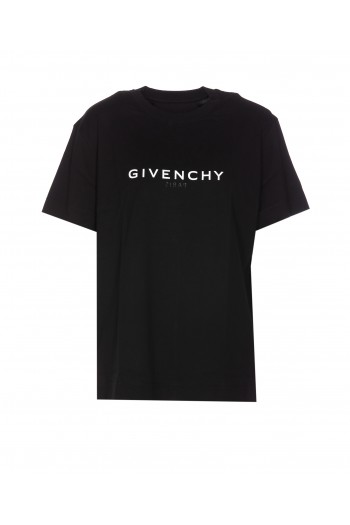 Givenchy Koszulka z odwróconym logo, czarna