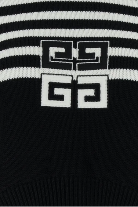 Givenchy Czarny sweter oversize w paski