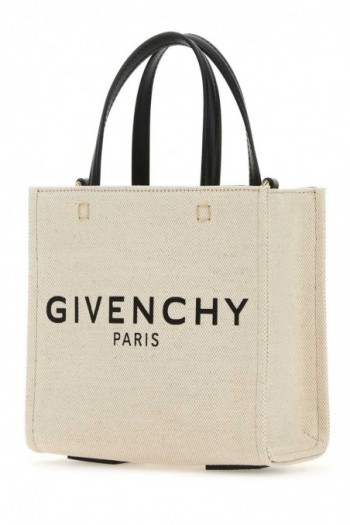 Givenchy Beżowa płócienna mini torebka G-Tote