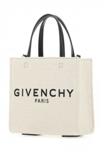 Givenchy Biała płócienna mini torebka G-Tote