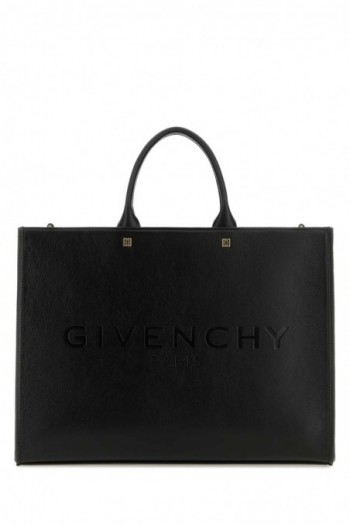 Givenchy Czarna skórzana średnia torebka G-Tote