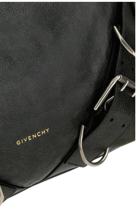 Givenchy Czarna skórzana średnia torba na ramię Voyou Boyfriend