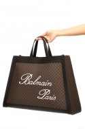 2Balmain Materiałowa torba na zakupy "Olivier's Cabas" z monogramem
