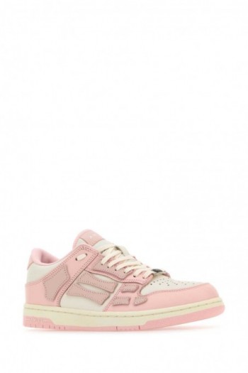 Amiri Różowo białe skórzane sneakersy Skel